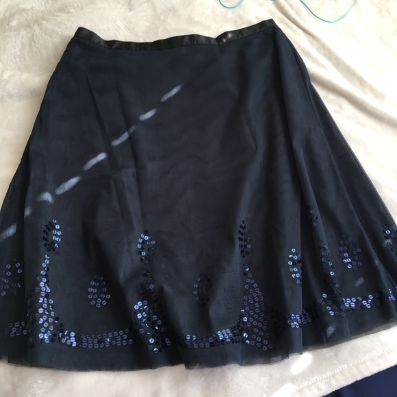 Old Navy Skirt - Navy with sequins. Low Waist S12 - Picture 3 of 4